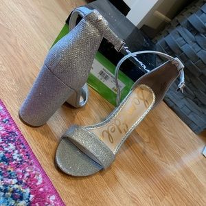 Sam Edelam Yaro Silver Mesh Heel